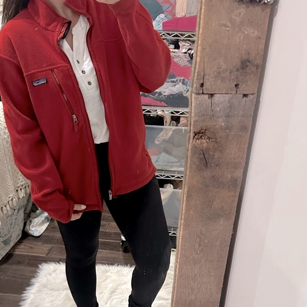 Patagonia Red fleece Jacket size large